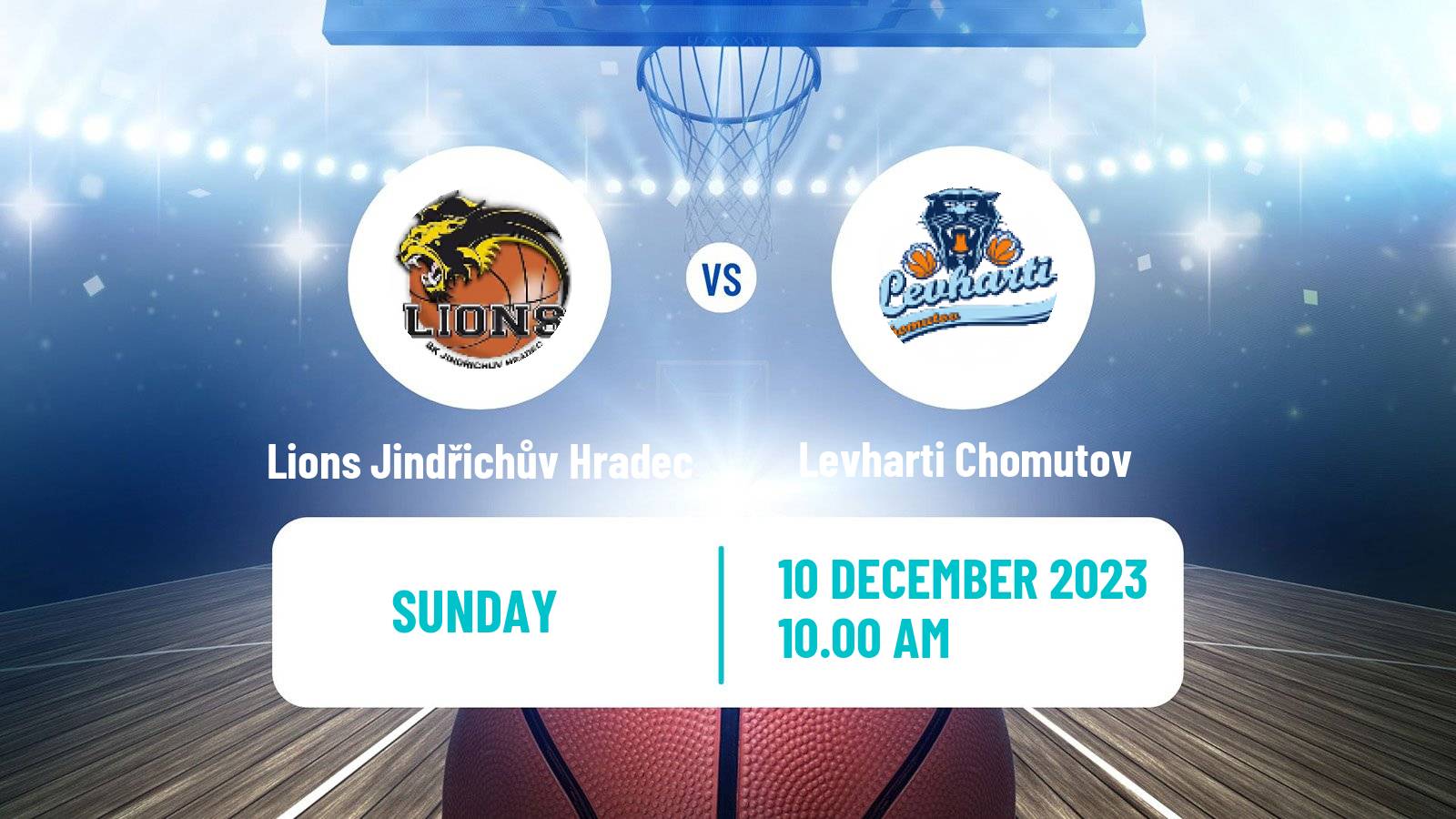 Basketball Czech 1 Liga Basketball Lions Jindřichův Hradec - Levharti Chomutov