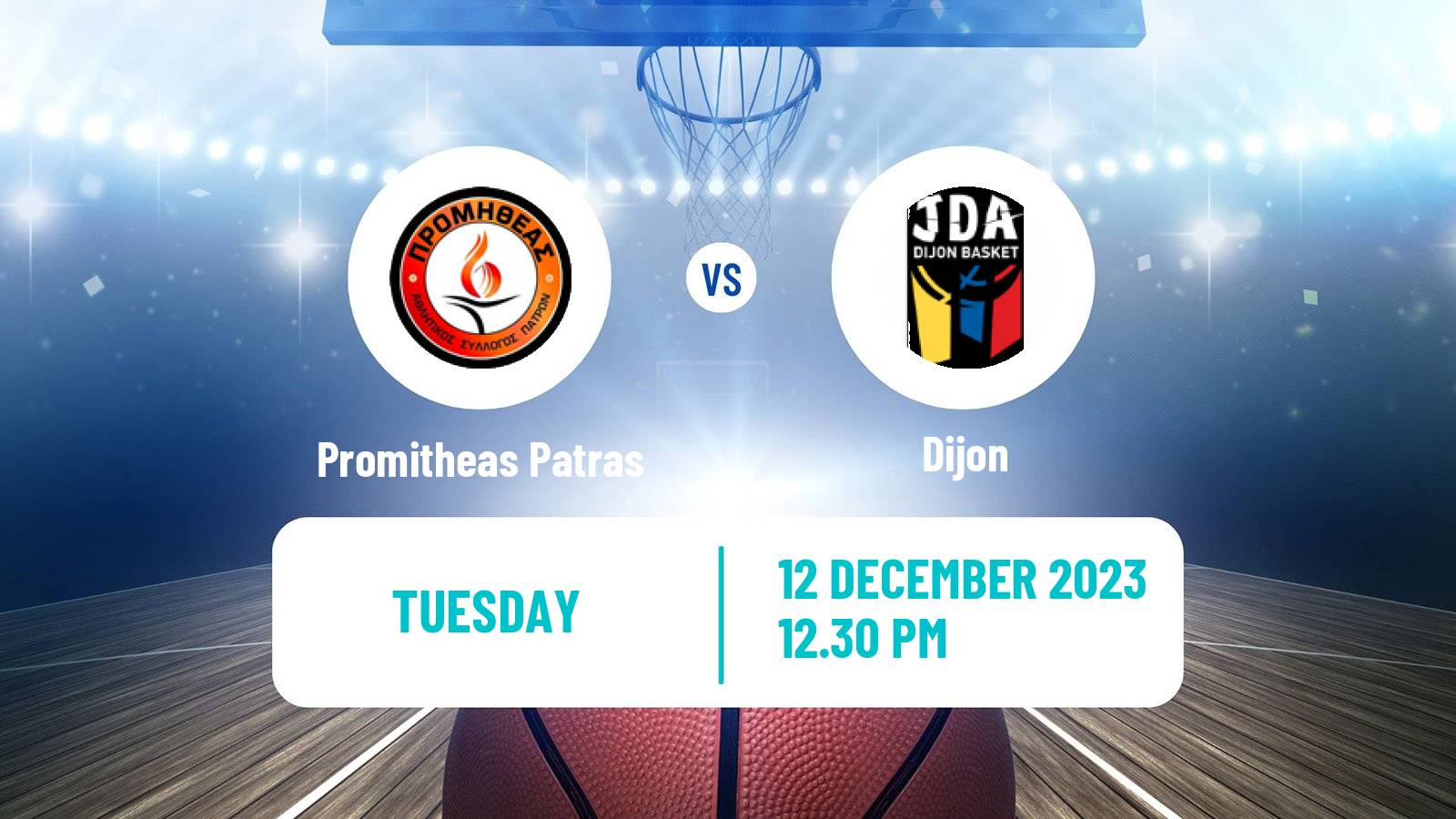 Basketball Champions League Basketball Promitheas Patras - Dijon