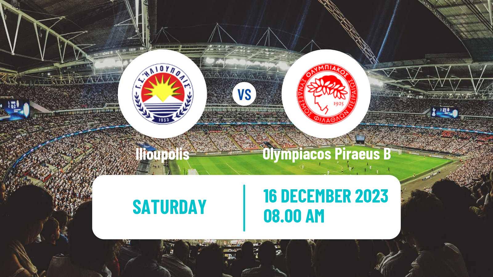 Soccer Greek Super League 2 Ilioupolis - Olympiacos Piraeus B