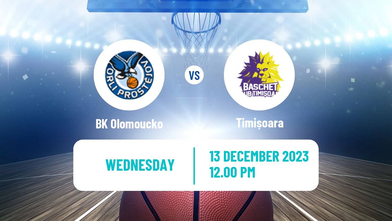 Basketball Alpe Adria Cup Olomoucko - Timișoara