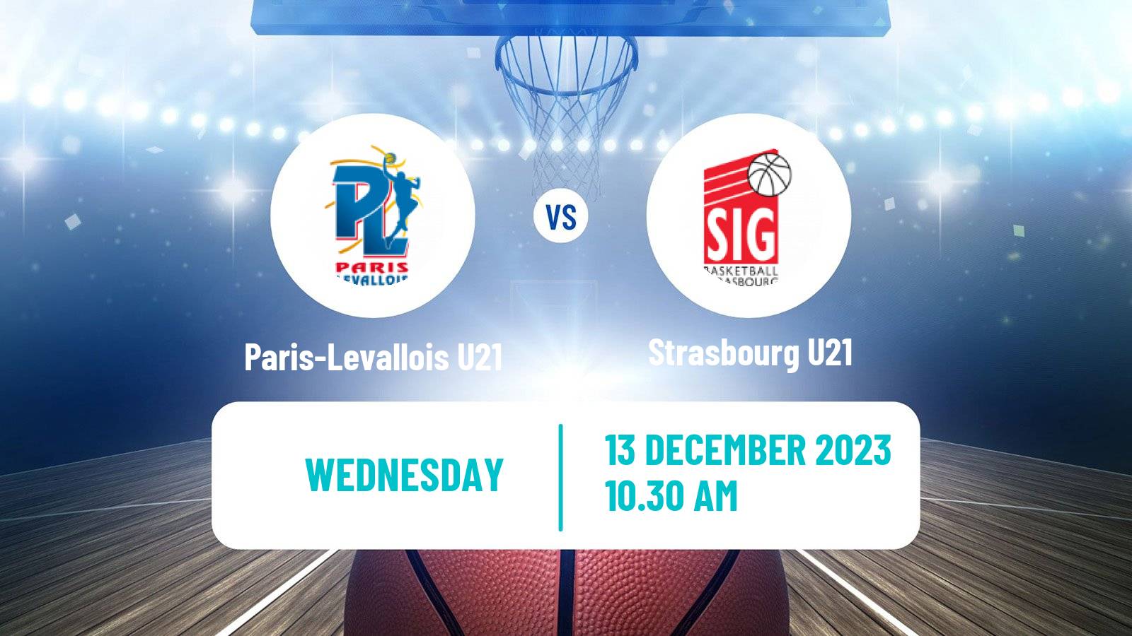 Basketball French Espoirs U21 Basketball Paris Basketball U21 - Strasbourg U21