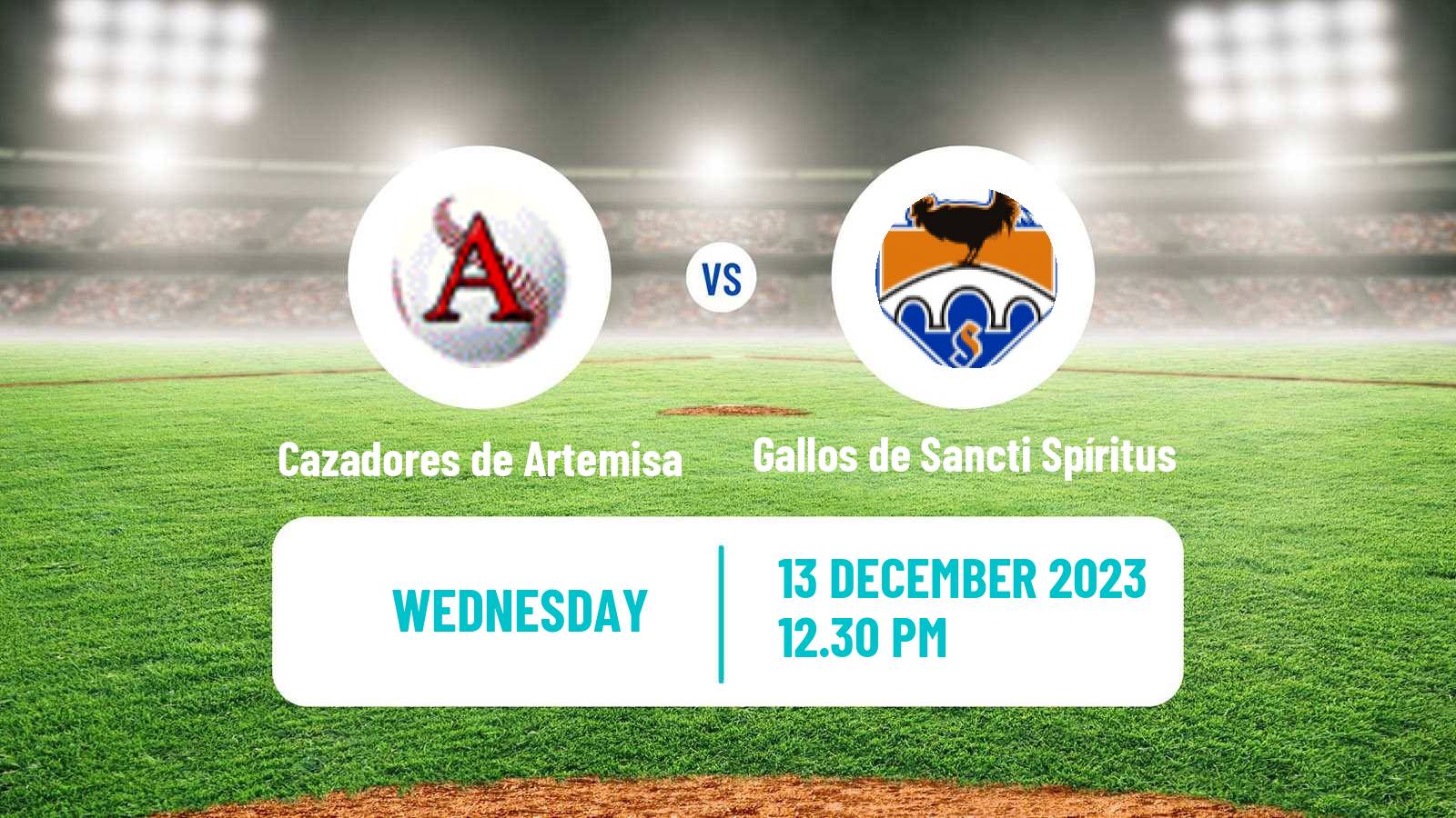 Baseball Cuba Liga Elite Baseball Cazadores de Artemisa - Gallos de Sancti Spíritus