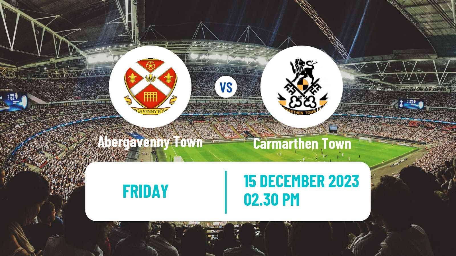 Soccer Welsh Cymru South Abergavenny Town - Carmarthen Town