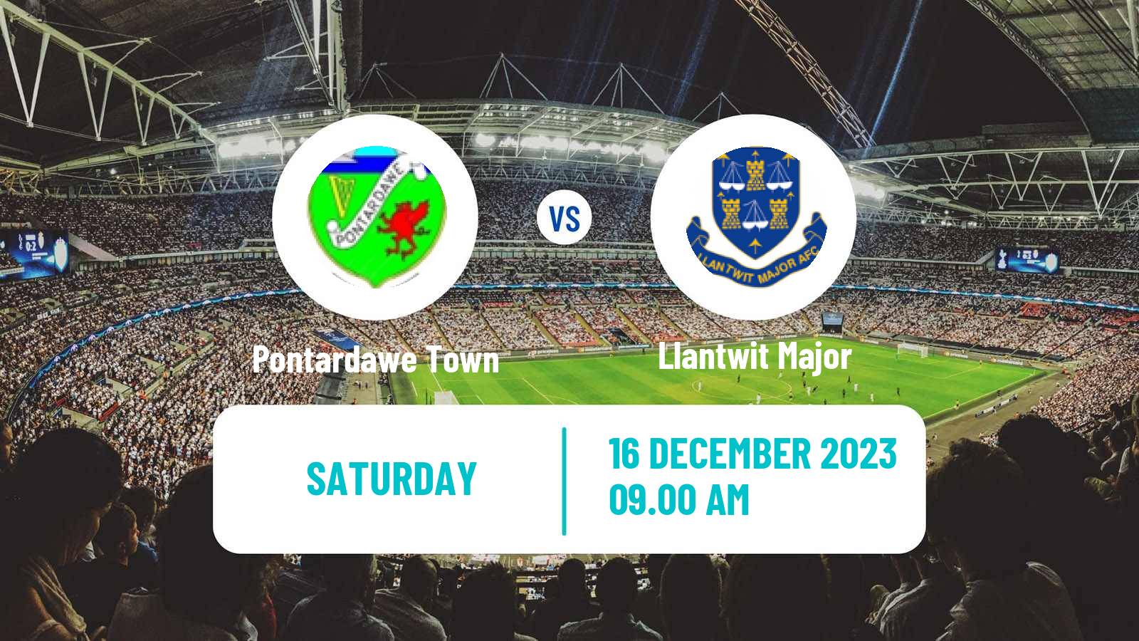 Soccer Welsh Cymru South Pontardawe Town - Llantwit Major