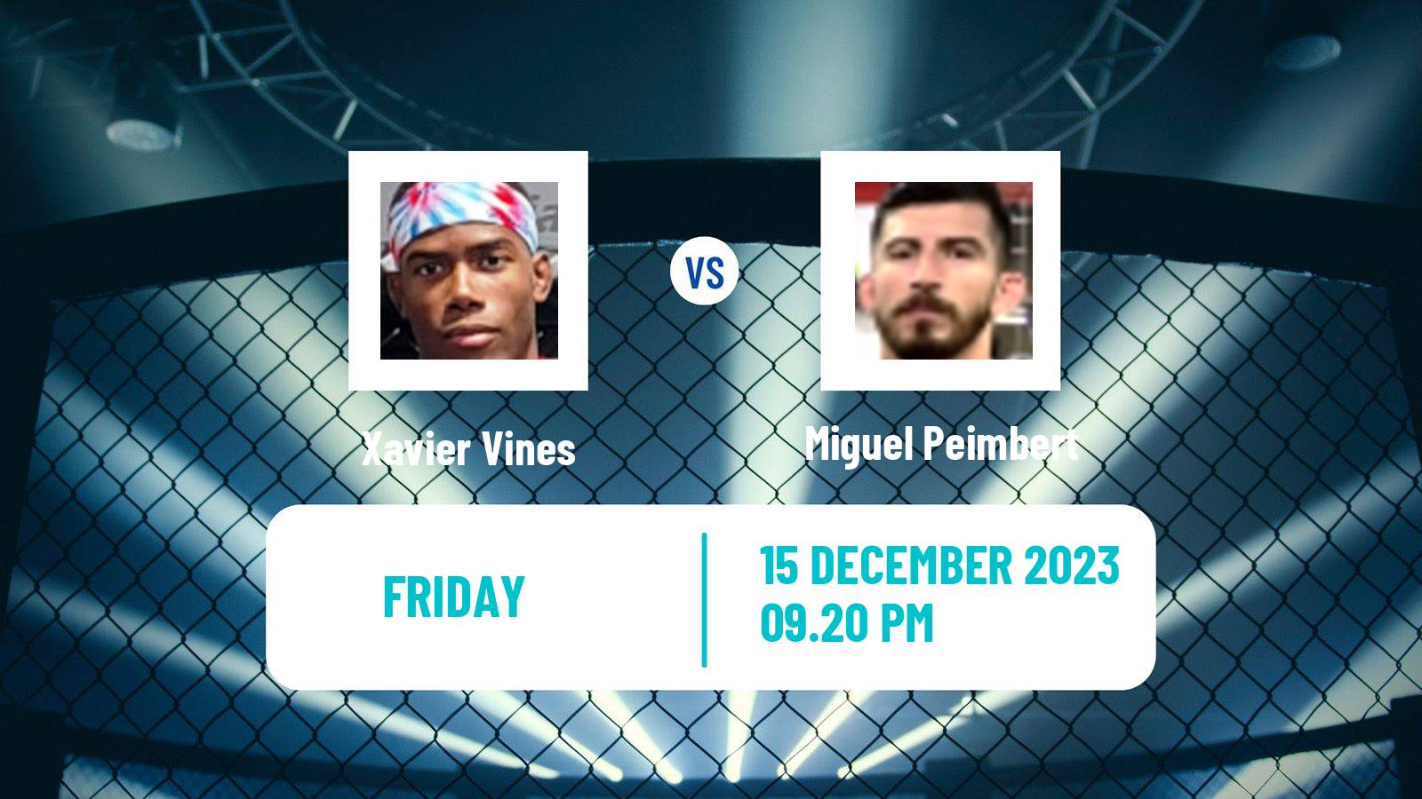 MMA Bantamweight Cage Warriors Men Xavier Vines - Miguel Peimbert