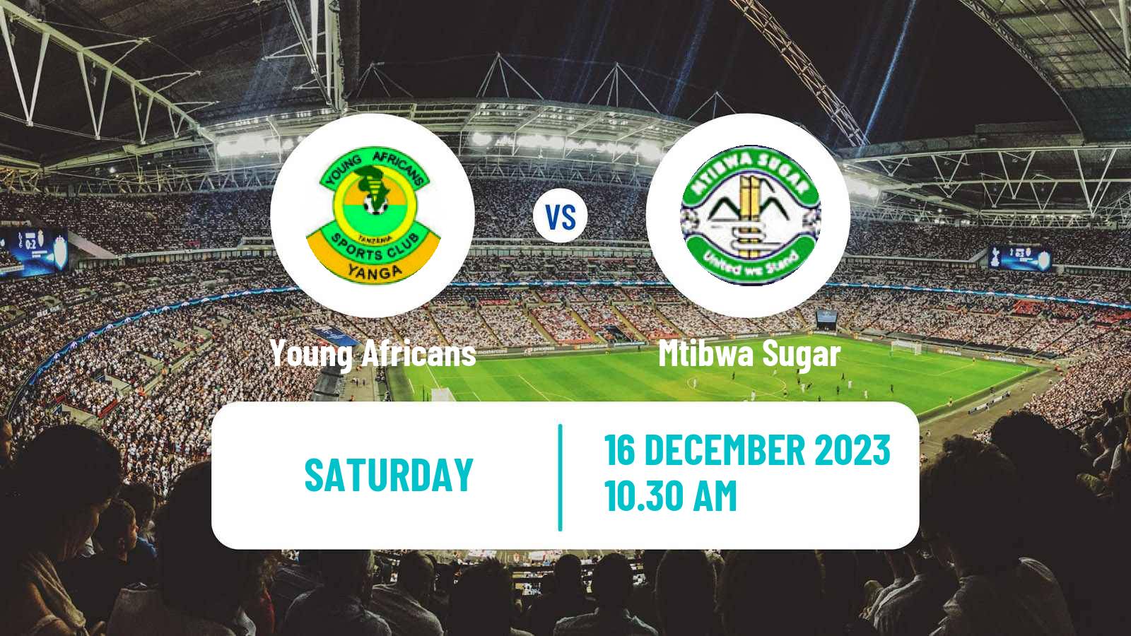 Football Tanzanian Premier League Young Africans - Mtibwa Sugar