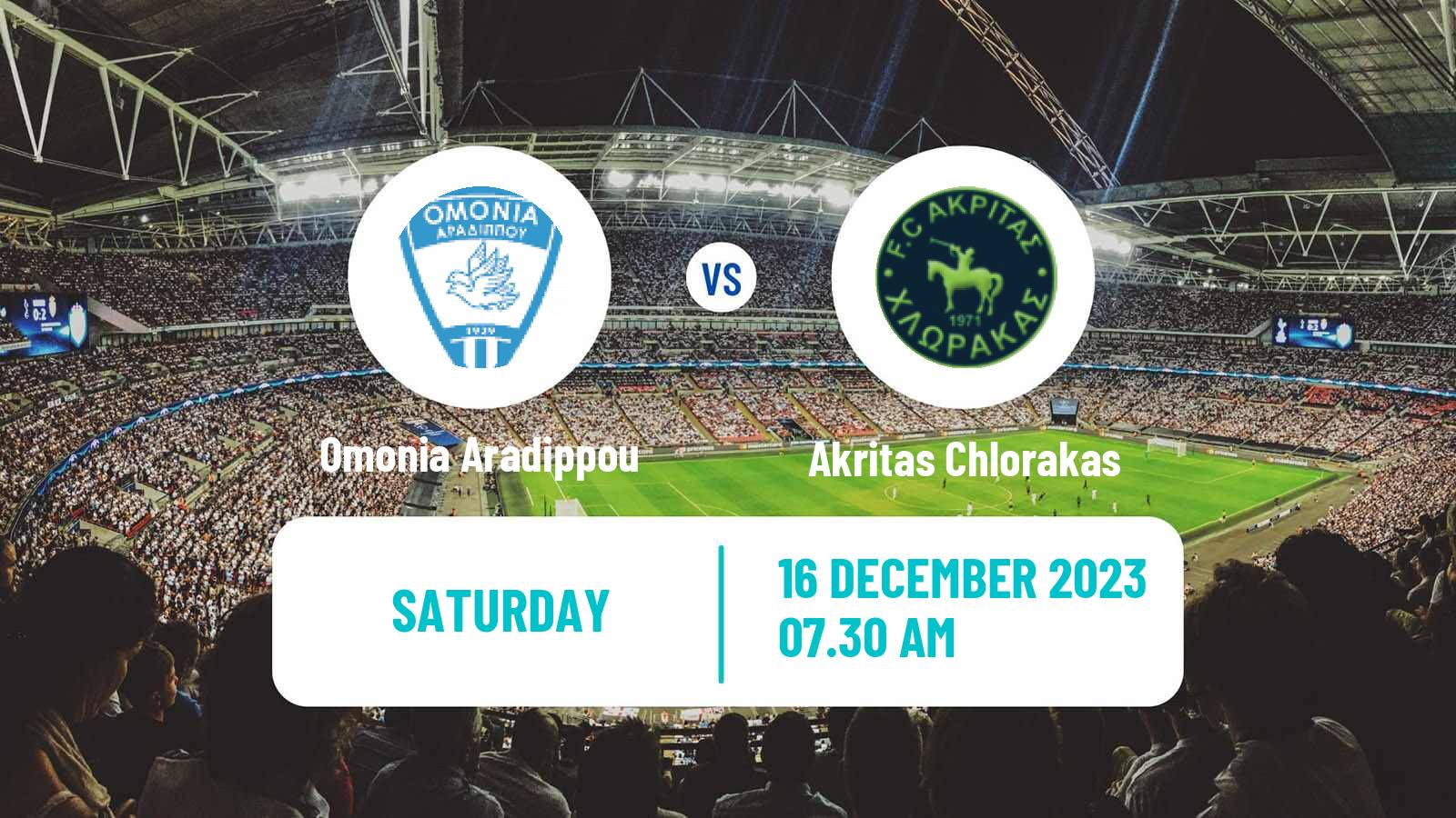 Soccer Cypriot Division 2 Omonia Aradippou - Akritas Chlorakas