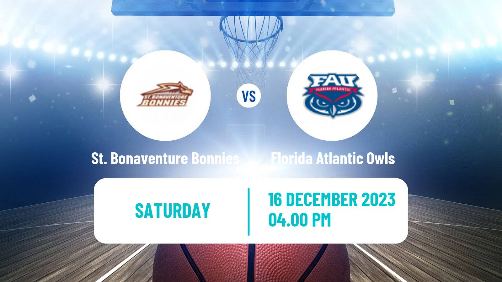 Basketball NCAA College Basketball St. Bonaventure Bonnies - Florida Atlantic Owls