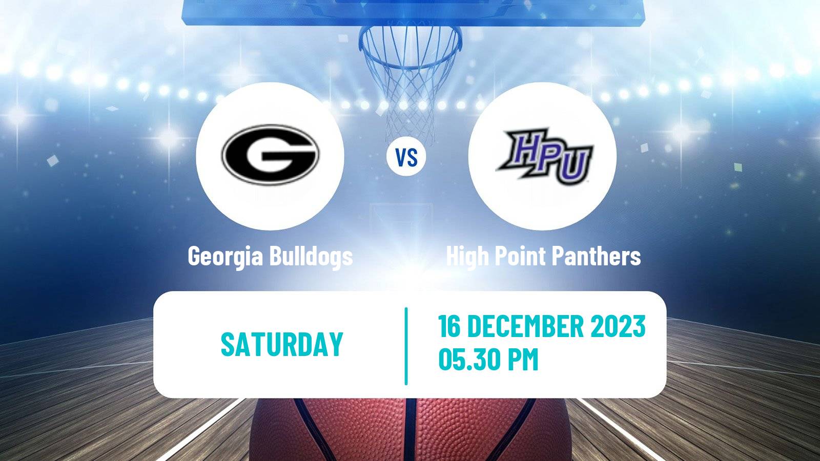 Basketball NCAA College Basketball Georgia Bulldogs - High Point Panthers