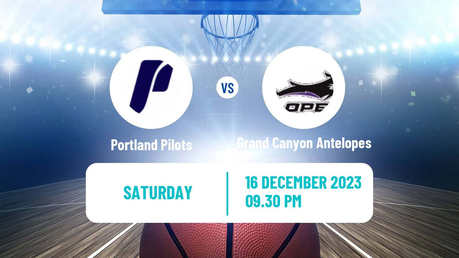 Basketball NCAA College Basketball Portland Pilots - Grand Canyon Antelopes