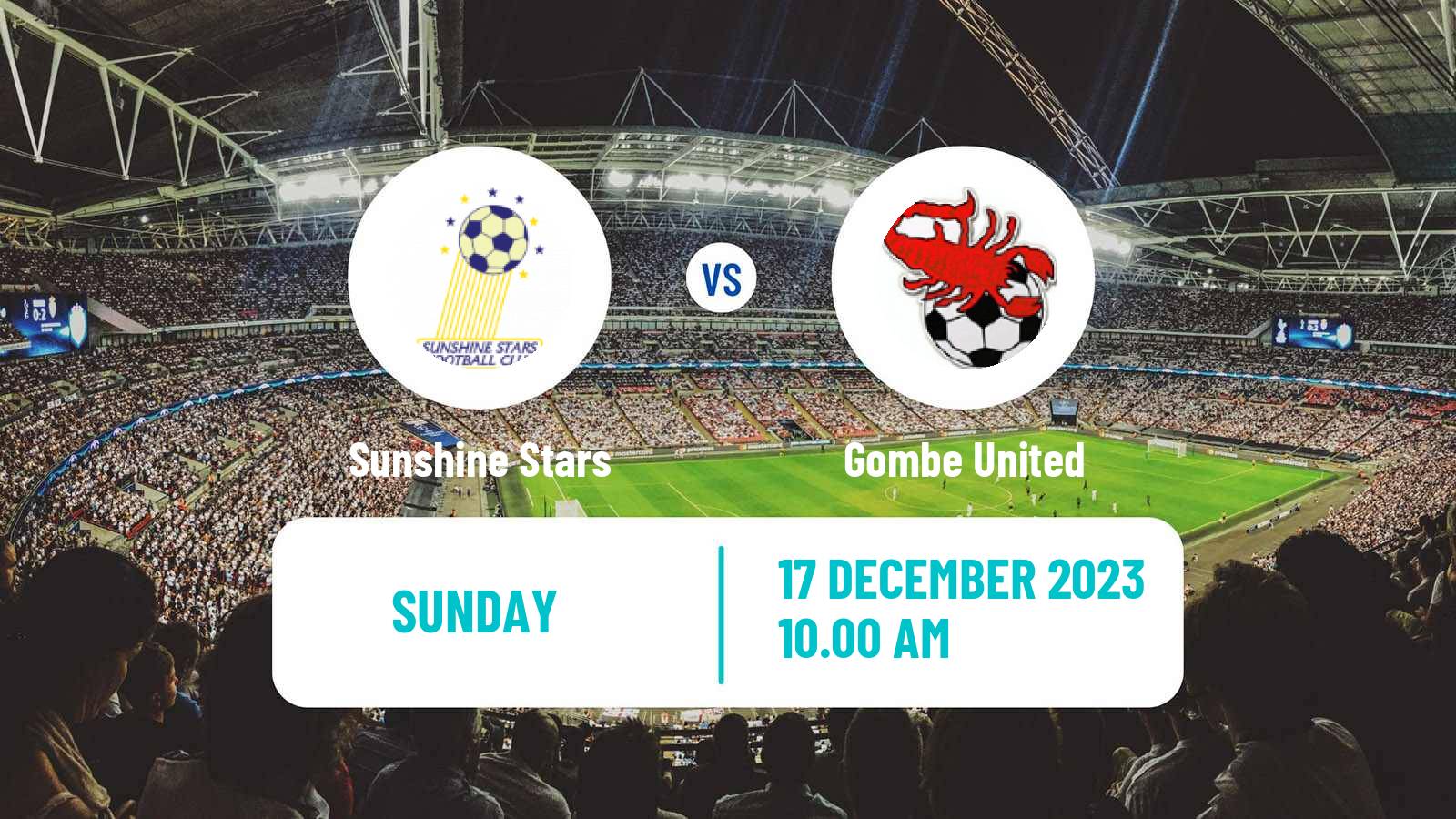 Soccer Nigerian Premier League Sunshine Stars - Gombe United