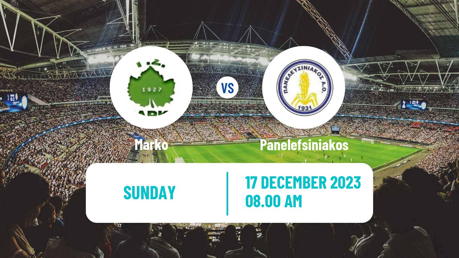 Soccer Greek Gamma Ethniki - Group 3 Marko - Panelefsiniakos