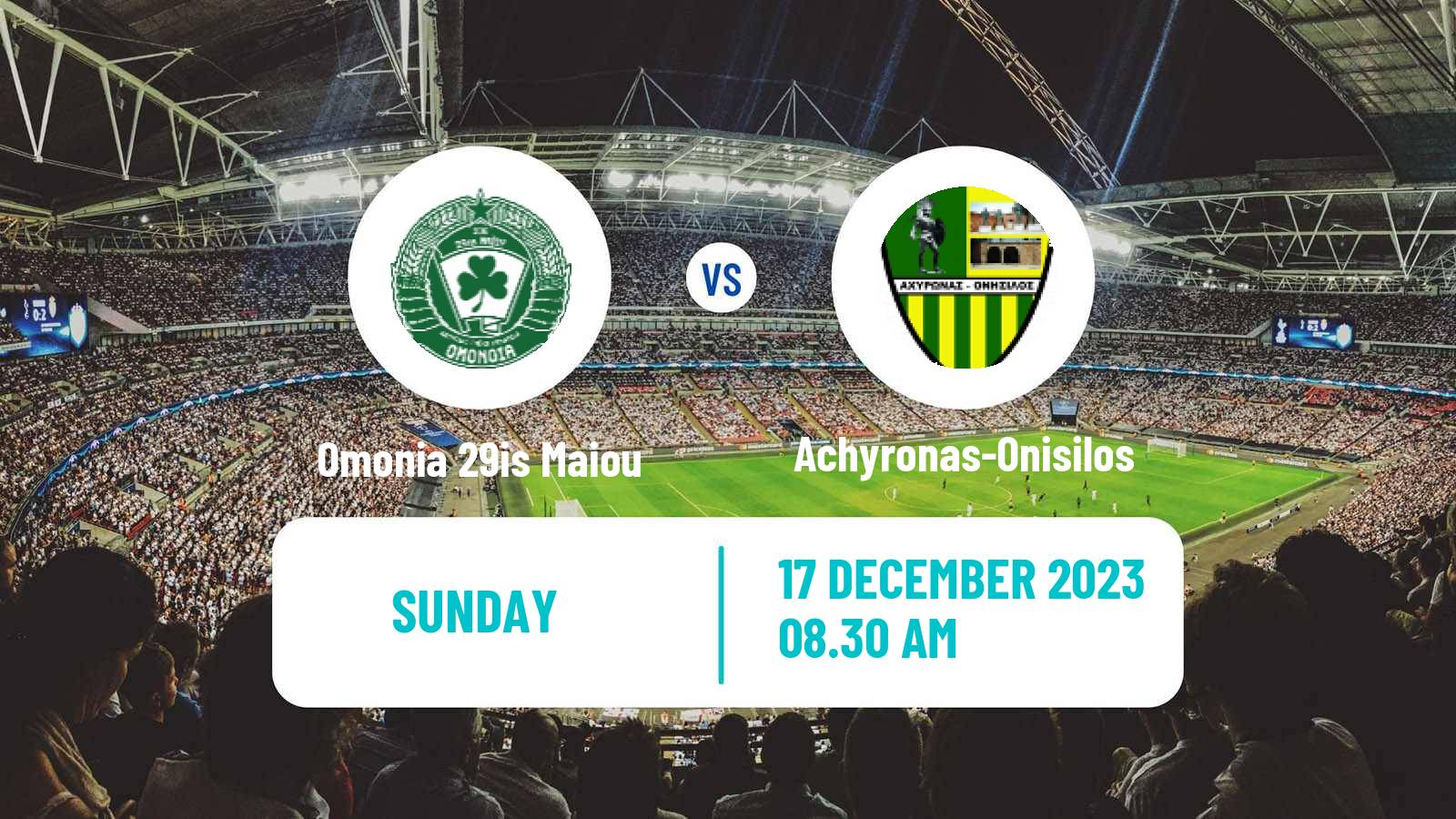 Soccer Cypriot Division 2 Omonia 29is Maiou - Achyronas-Onisilos