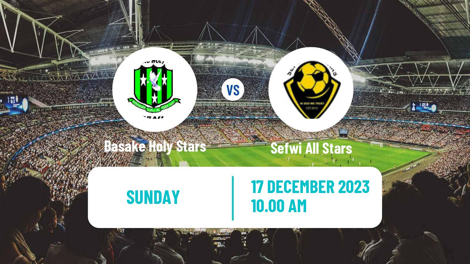 Soccer Ghanaian Division One League Basake Holy Stars - Sefwi All Stars