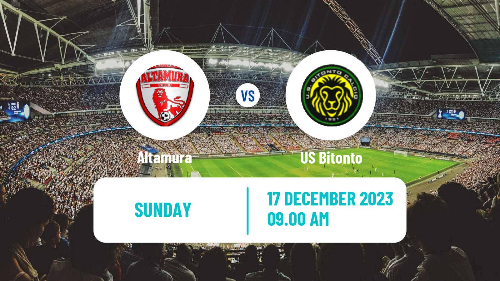 Soccer Italian Serie D - Group H Altamura - Bitonto