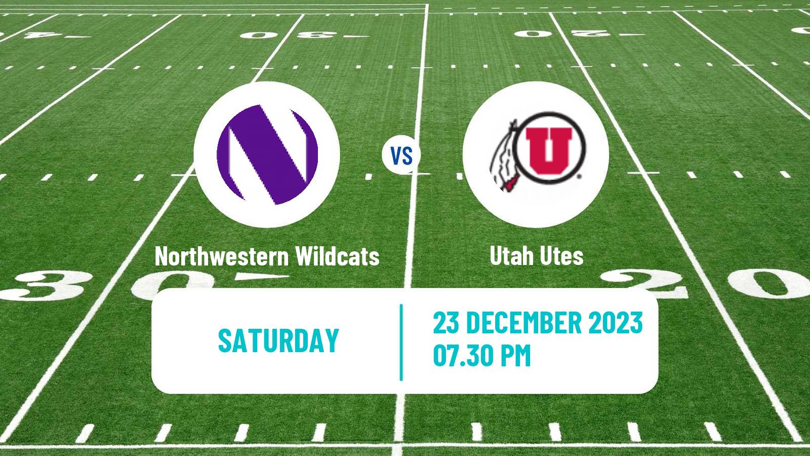 American football NCAA College Football Northwestern Wildcats - Utah Utes