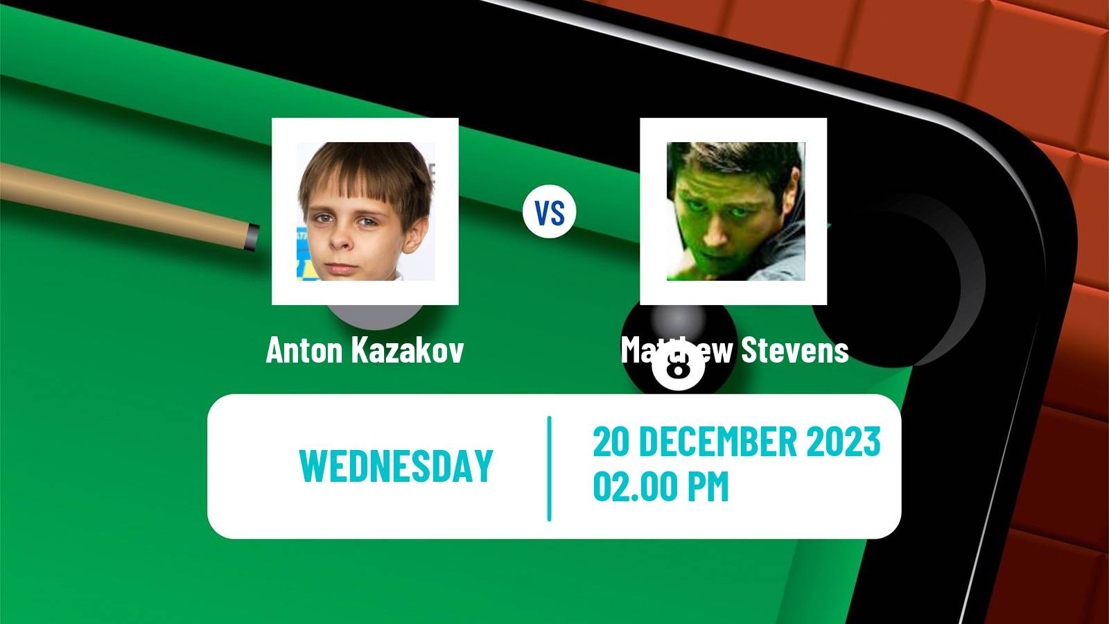 Snooker German Masters Anton Kazakov - Matthew Stevens
