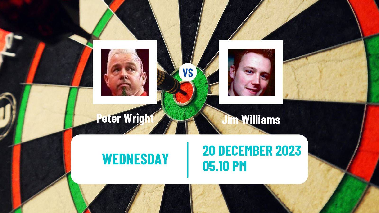 Darts PDC World Championship Peter Wright - Jim Williams