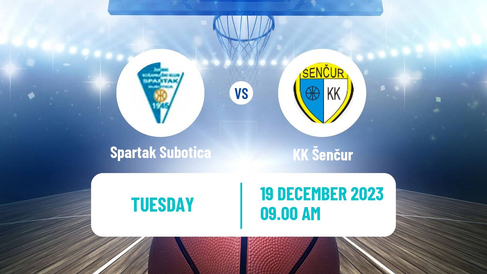Basketball Adriatic League 2 Spartak Subotica - Šenčur