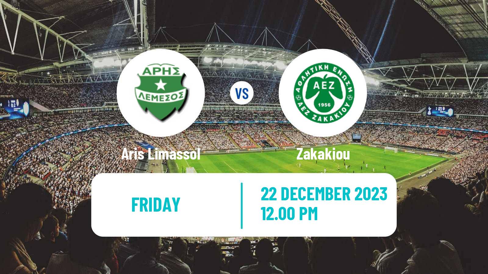 Soccer Cypriot First Division Aris Limassol - Zakakiou