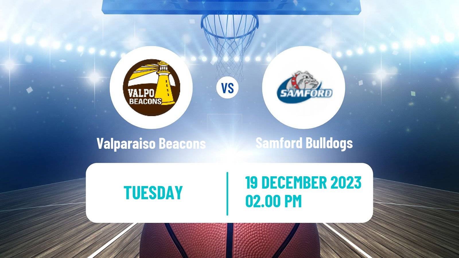 Basketball NCAA College Basketball Valparaiso Beacons - Samford Bulldogs