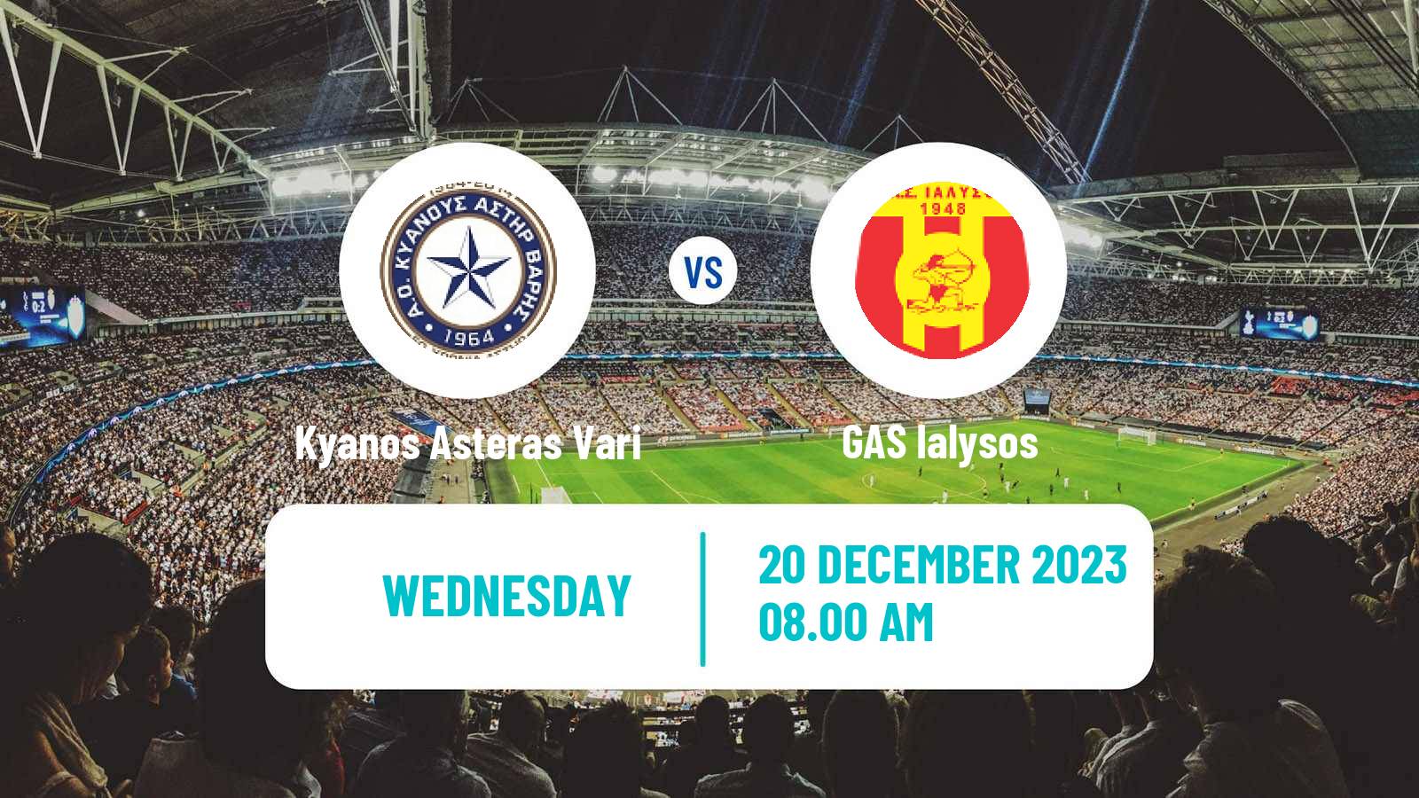Football Greek Gamma Ethniki - Group 3 Kyanos Asteras Vari - GAS Ialysos