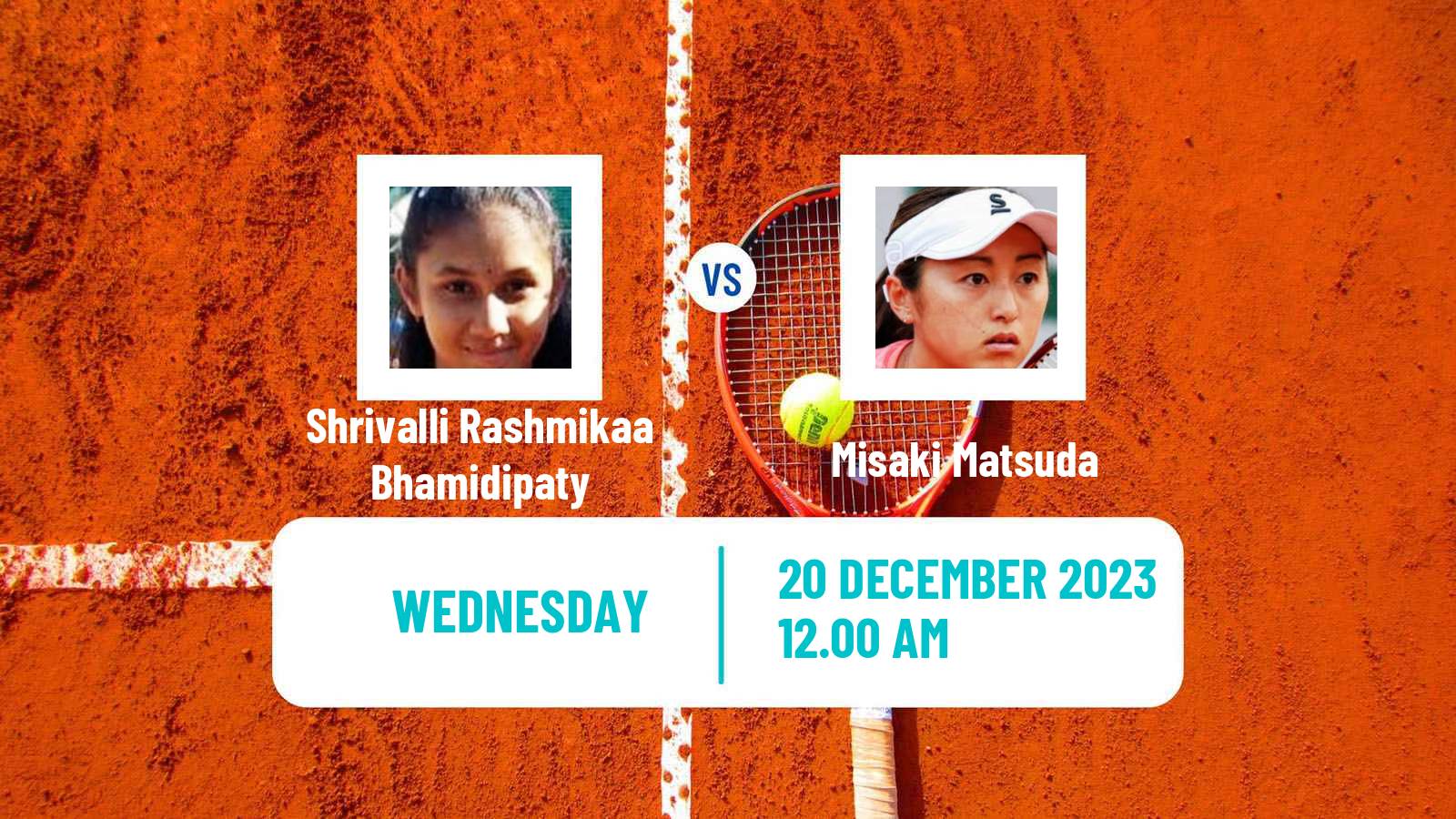 Tennis ITF W25 Solapur Women Shrivalli Rashmikaa Bhamidipaty - Misaki Matsuda