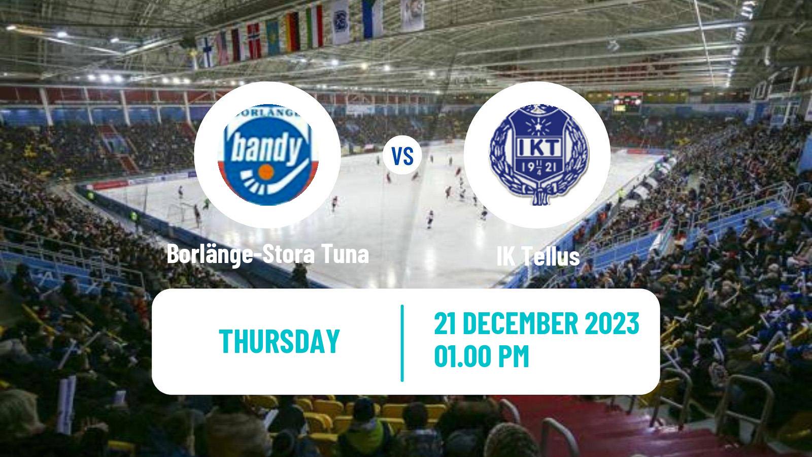 Bandy Swedish Allsvenskan Bandy Borlänge-Stora Tuna - Tellus