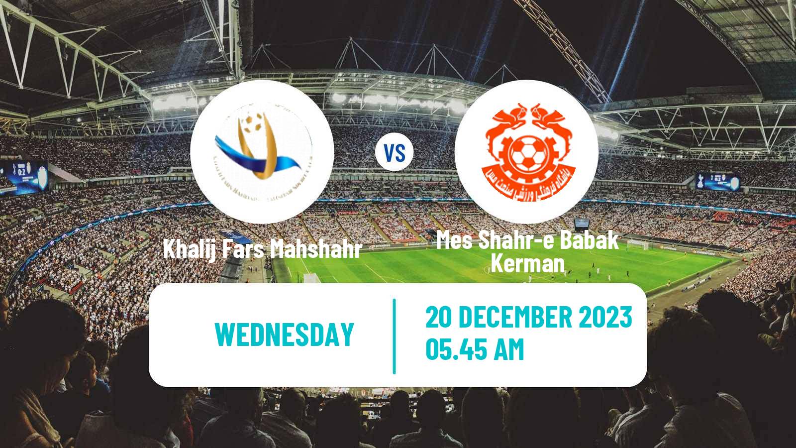 Soccer Iran Division 1 Khalij Fars Mahshahr - Mes Shahr-e Babak Kerman
