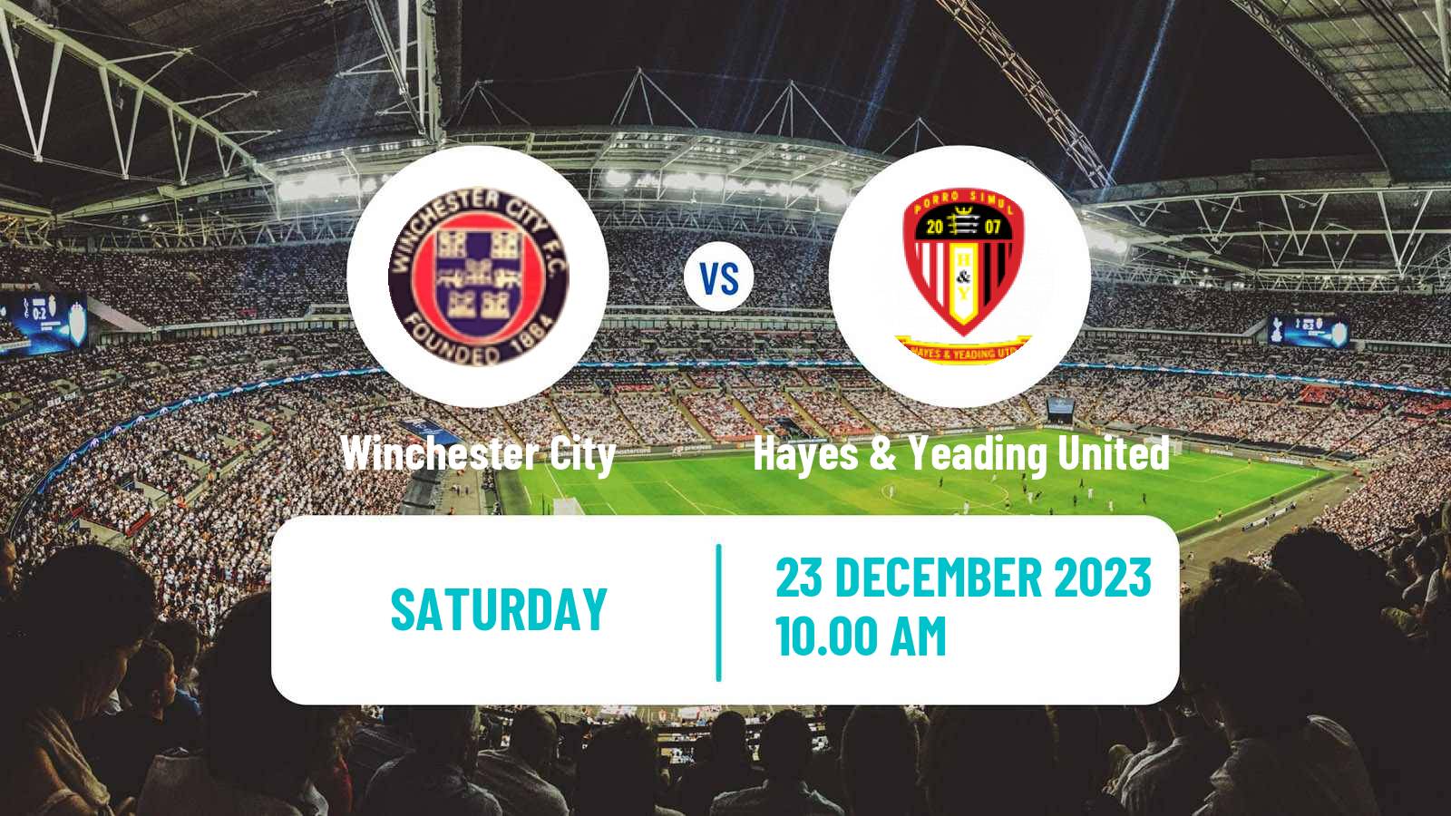 Soccer English Southern League South Division Winchester City - Hayes & Yeading United