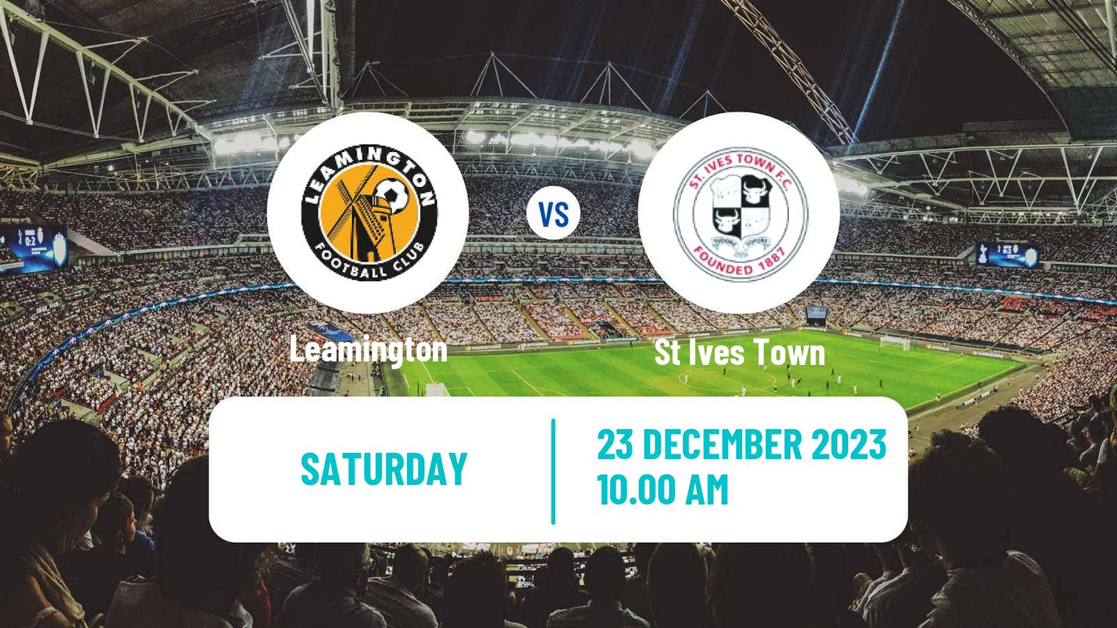 Soccer English Southern League Central Division Leamington - St Ives Town