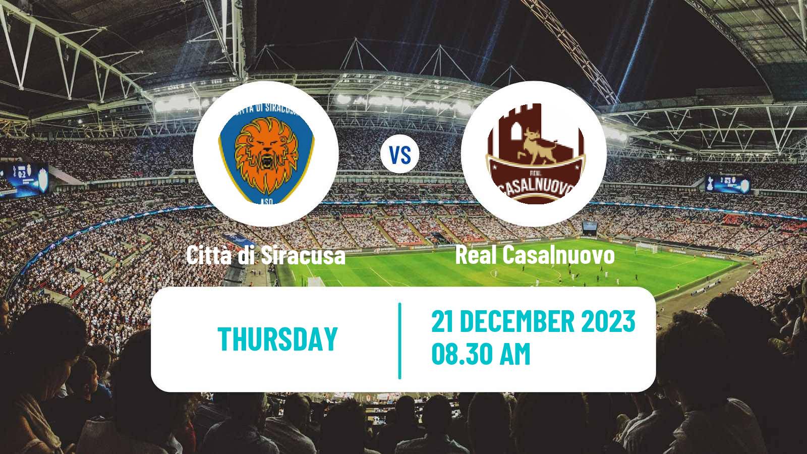 Soccer Italian Serie D - Group I Città di Siracusa - Real Casalnuovo