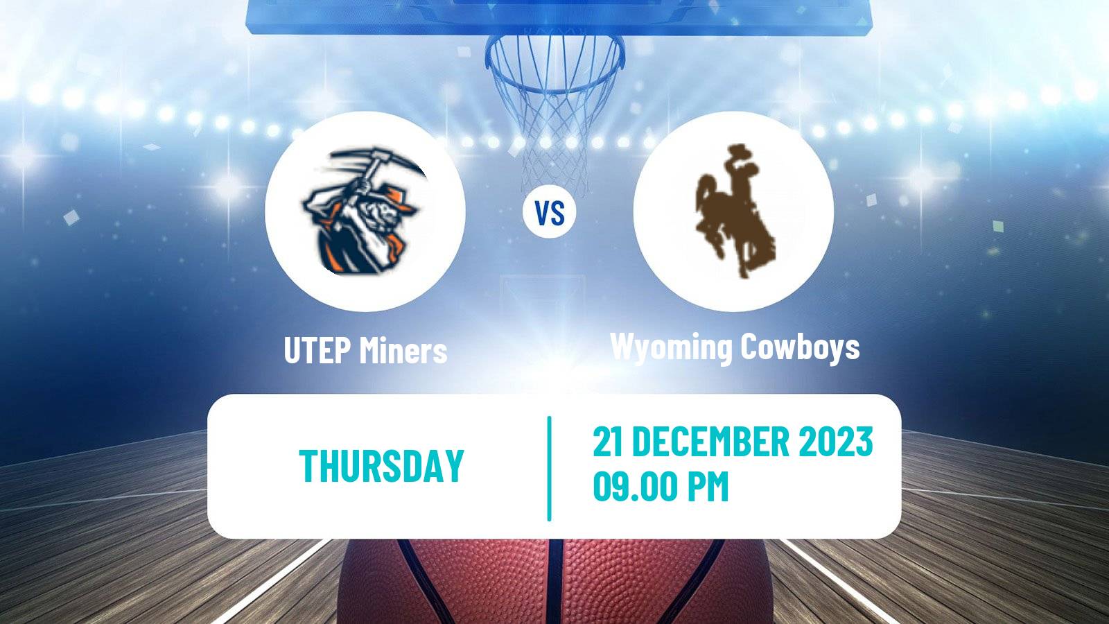 Basketball NCAA College Basketball UTEP Miners - Wyoming Cowboys