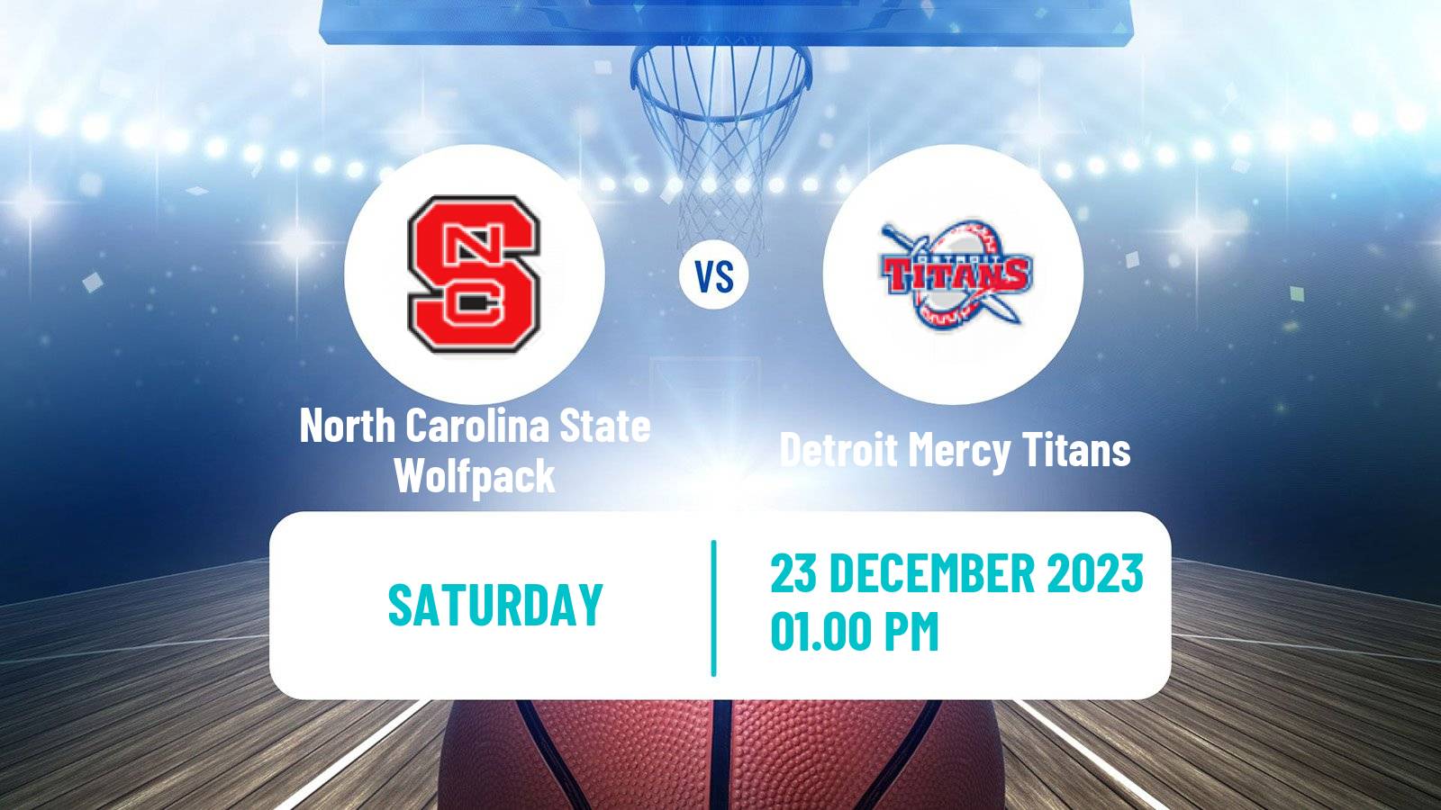 Basketball NCAA College Basketball North Carolina State Wolfpack - Detroit Mercy Titans