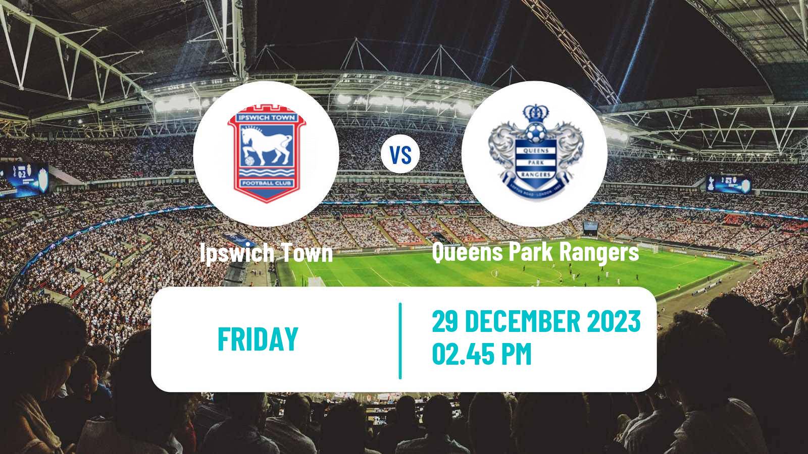 Soccer English League Championship Ipswich Town - Queens Park Rangers