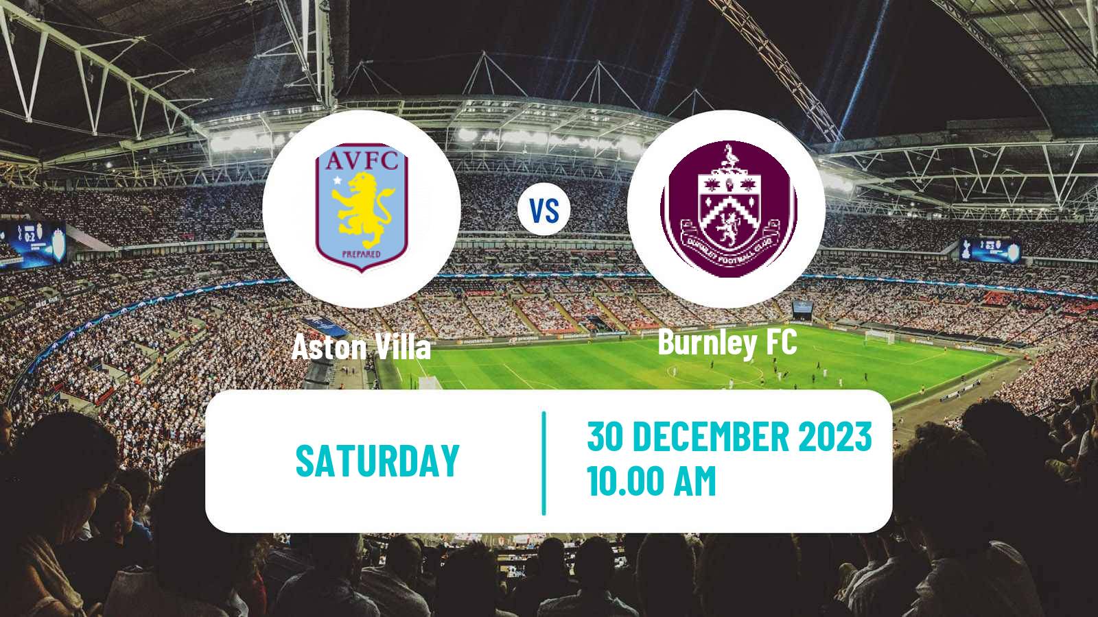 Soccer English Premier League Aston Villa - Burnley
