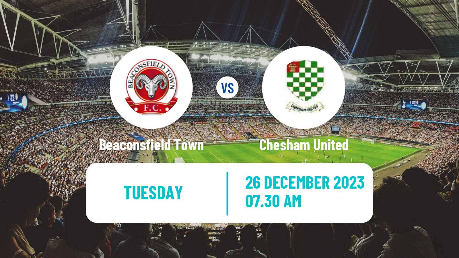 Soccer English Southern League South Division Beaconsfield Town - Chesham United