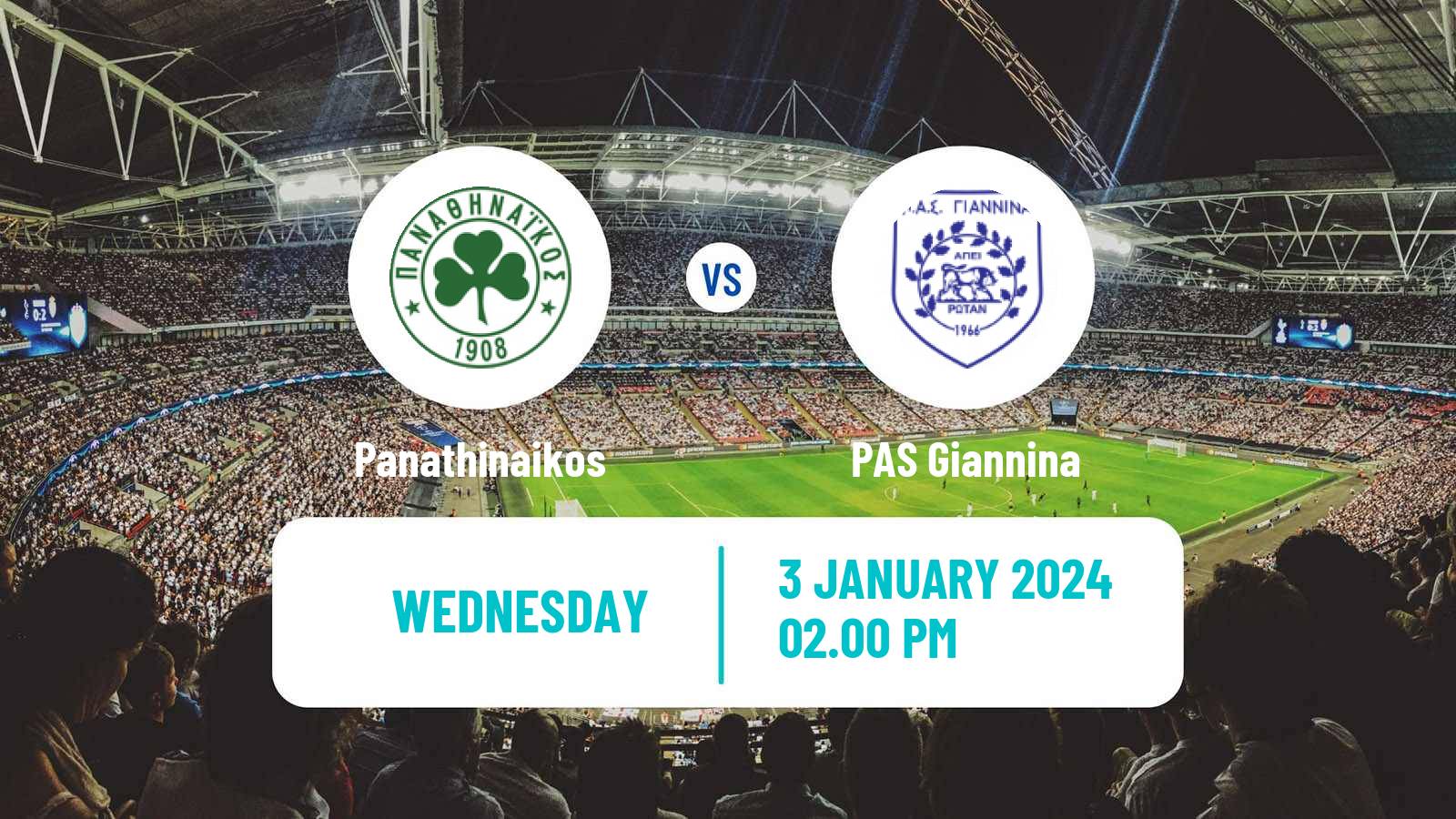 Soccer Greek Super League Panathinaikos - PAS Giannina