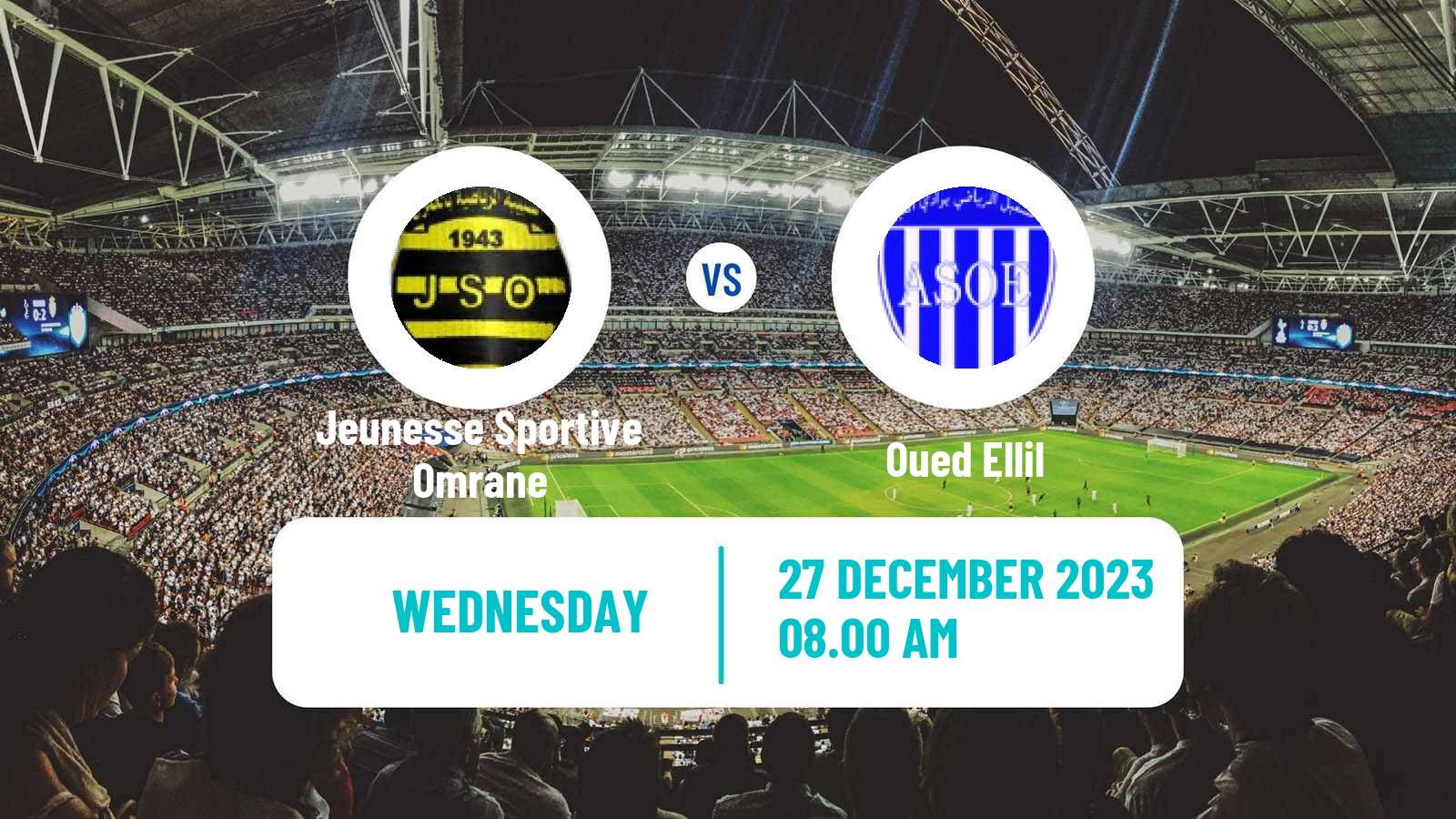 Soccer Tunisian Ligue 2 Jeunesse Sportive Omrane - Oued Ellil