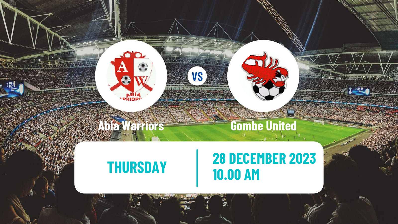 Soccer Nigerian Premier League Abia Warriors - Gombe United