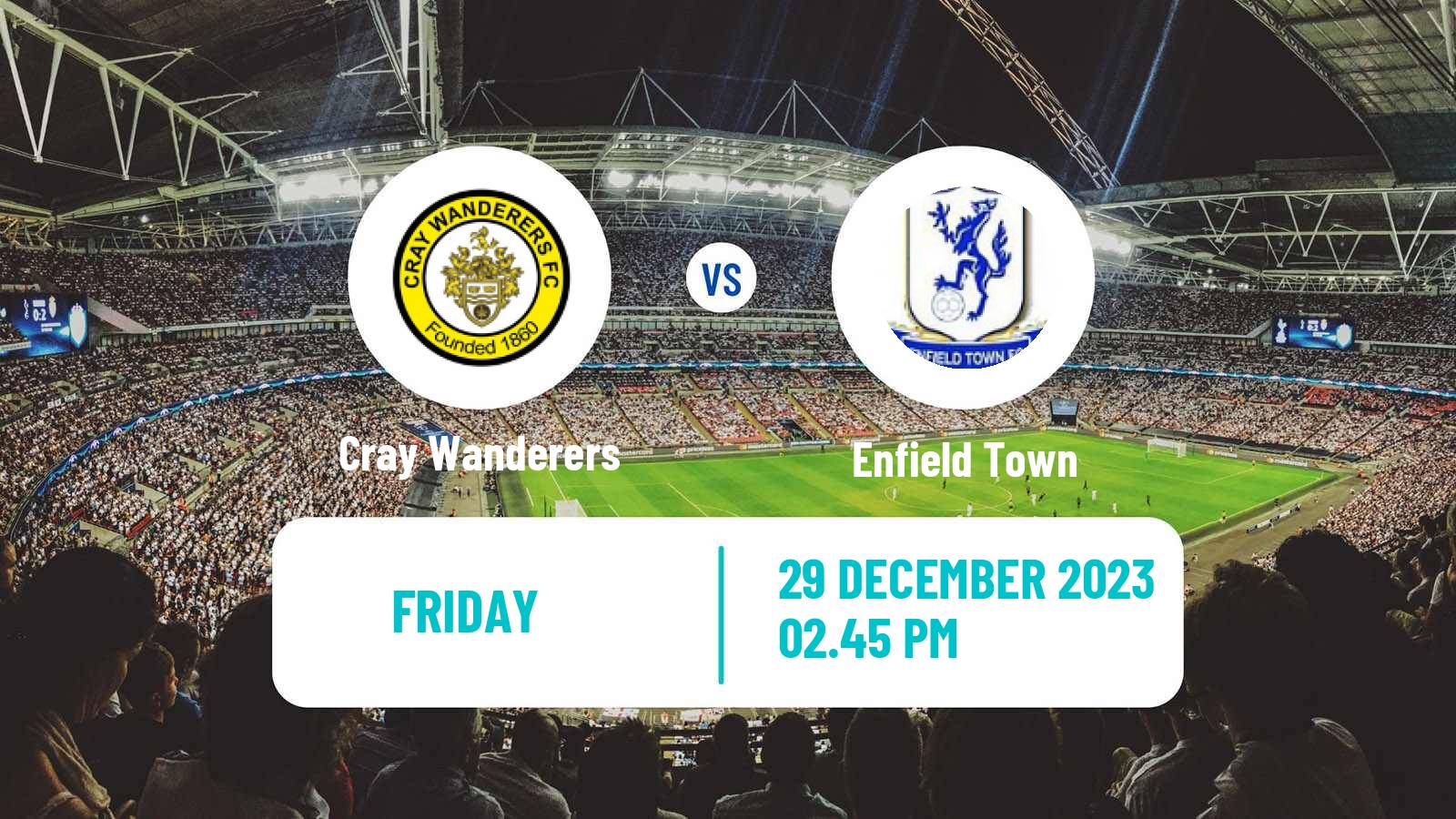 Football English Isthmian League Premier Division Cray Wanderers - Enfield Town