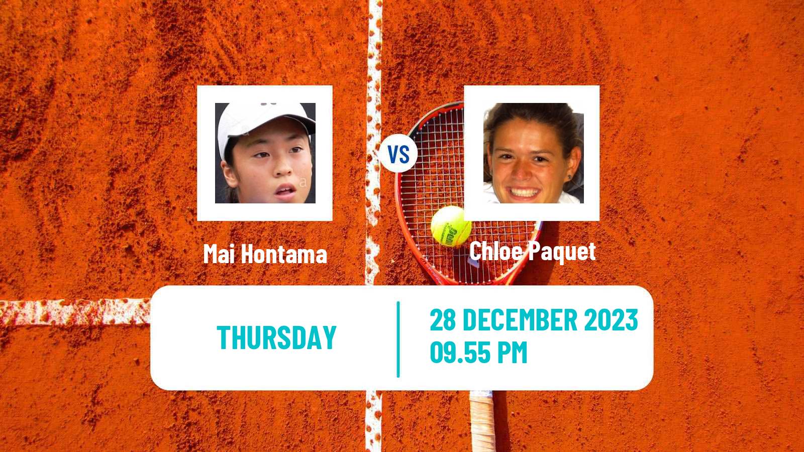 Tennis WTA Brisbane Mai Hontama - Chloe Paquet