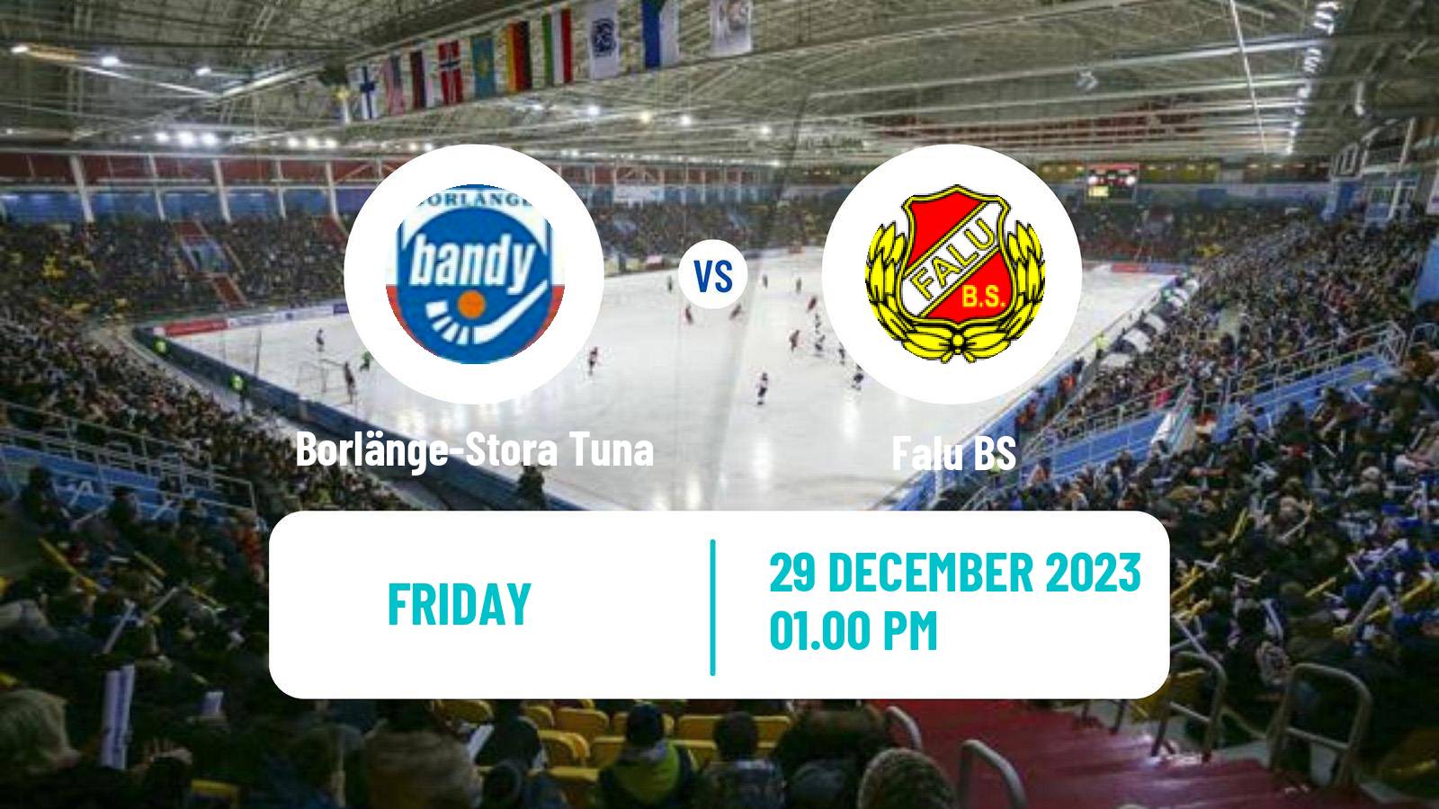 Bandy Swedish Allsvenskan Bandy Borlänge-Stora Tuna - Falu