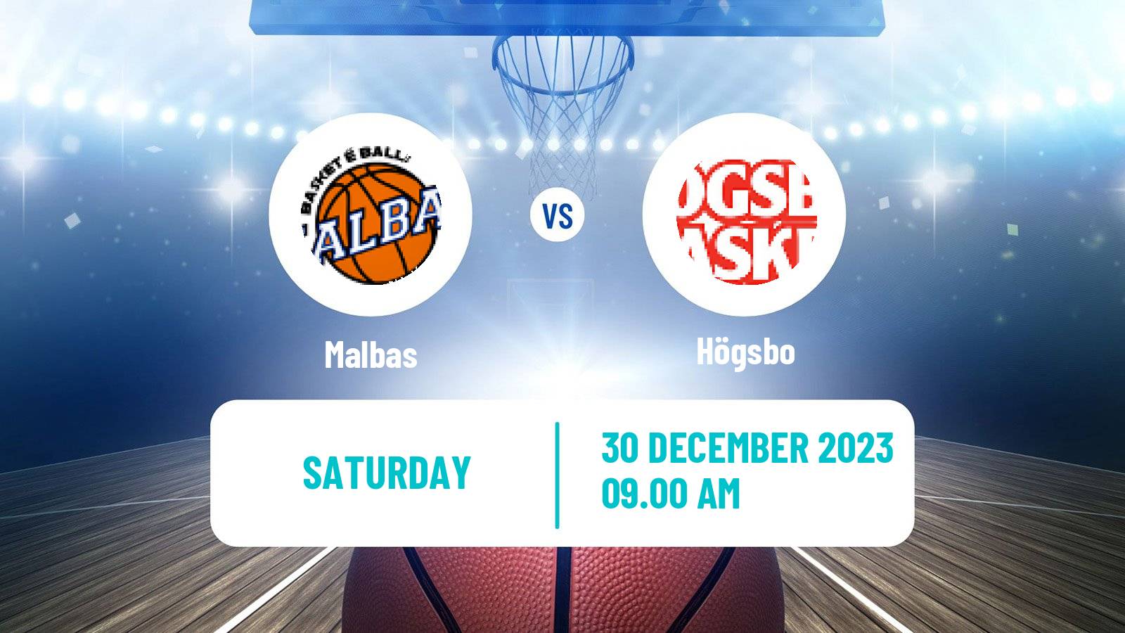 Basketball Swedish Superettan Basketball Malbas - Högsbo