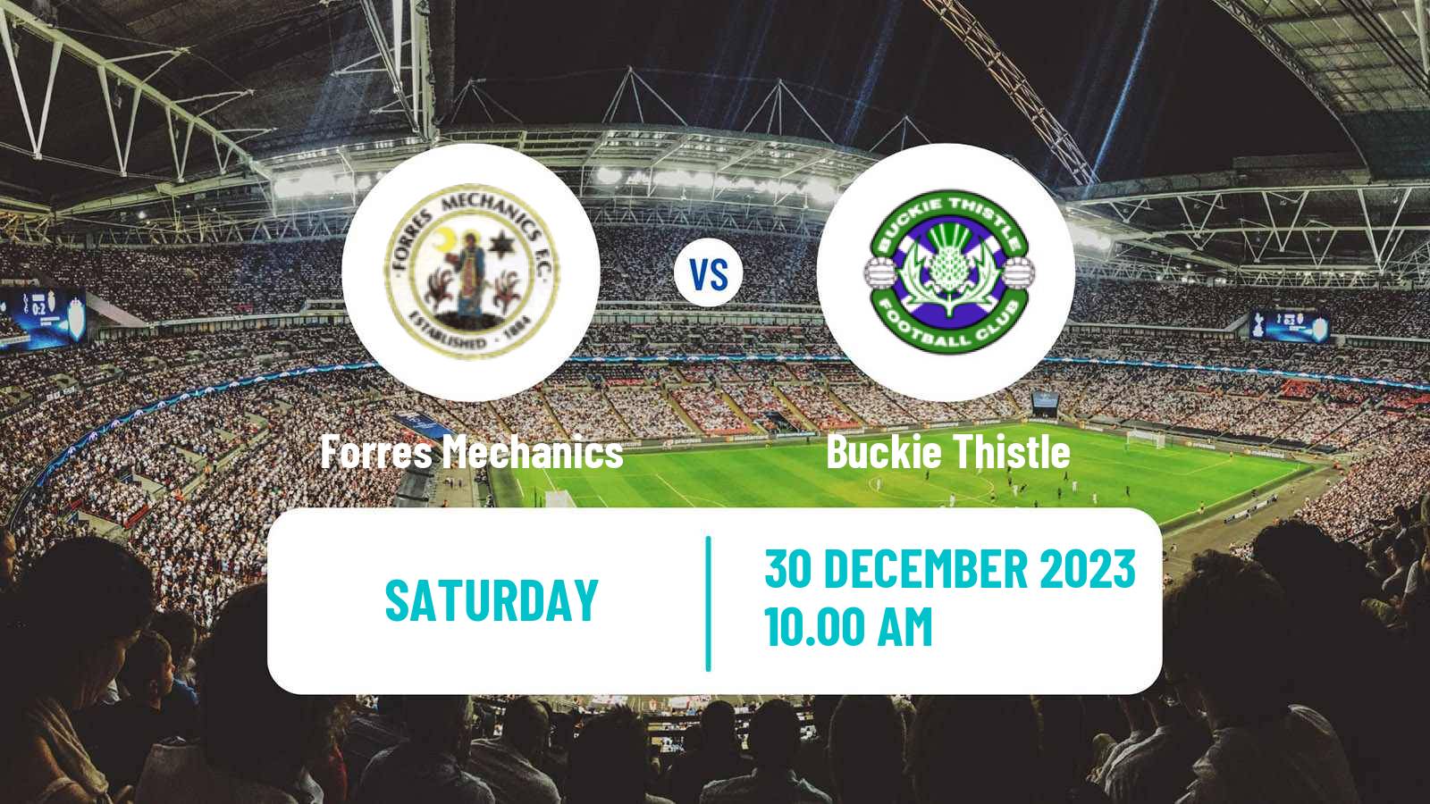 Soccer Scottish Highland League Forres Mechanics - Buckie Thistle