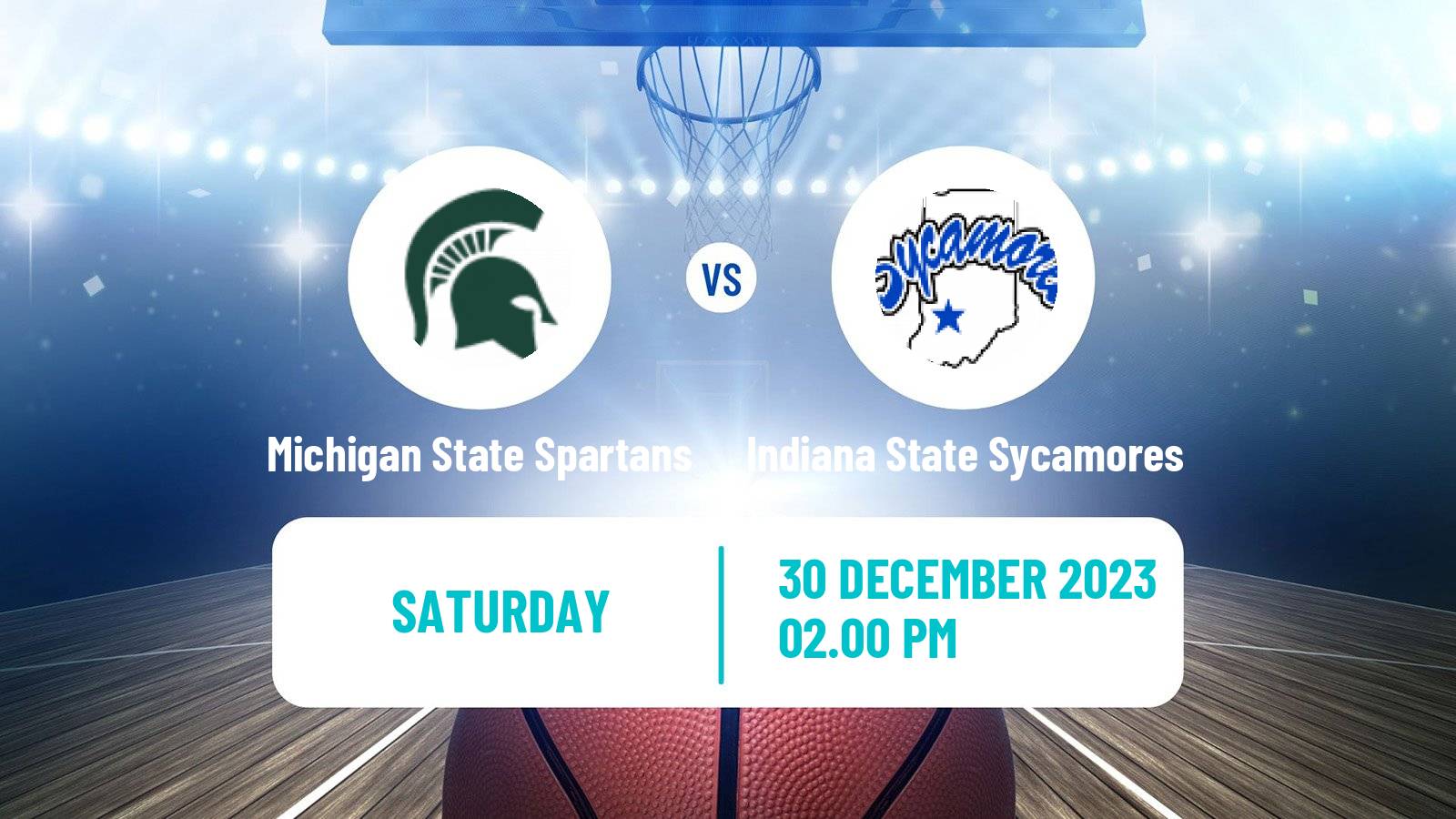 Basketball NCAA College Basketball Michigan State Spartans - Indiana State Sycamores