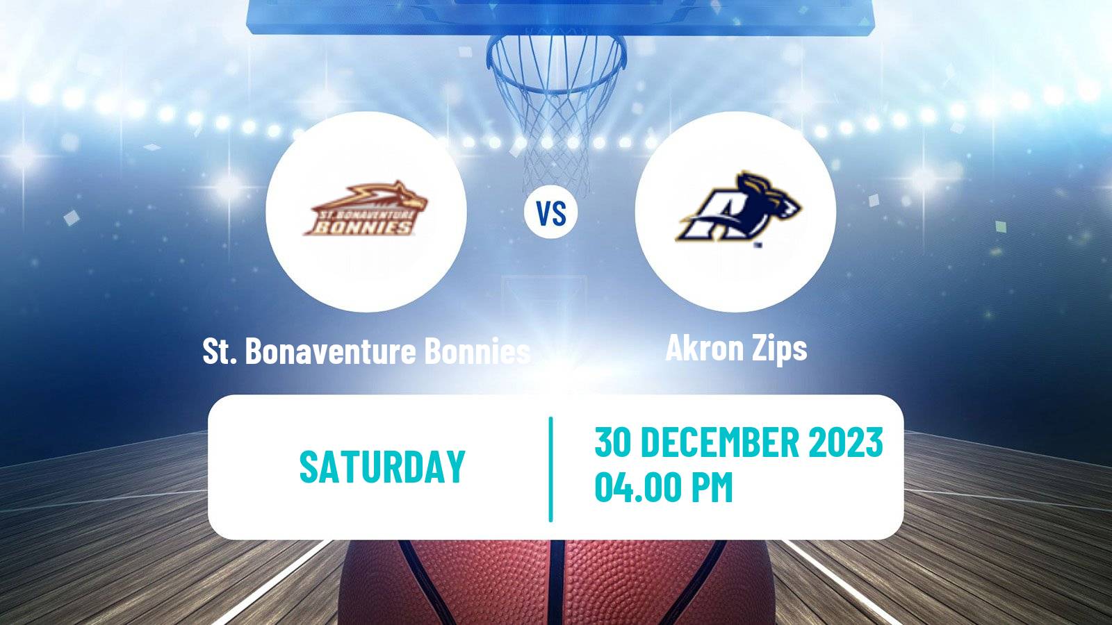 Basketball NCAA College Basketball St. Bonaventure Bonnies - Akron Zips