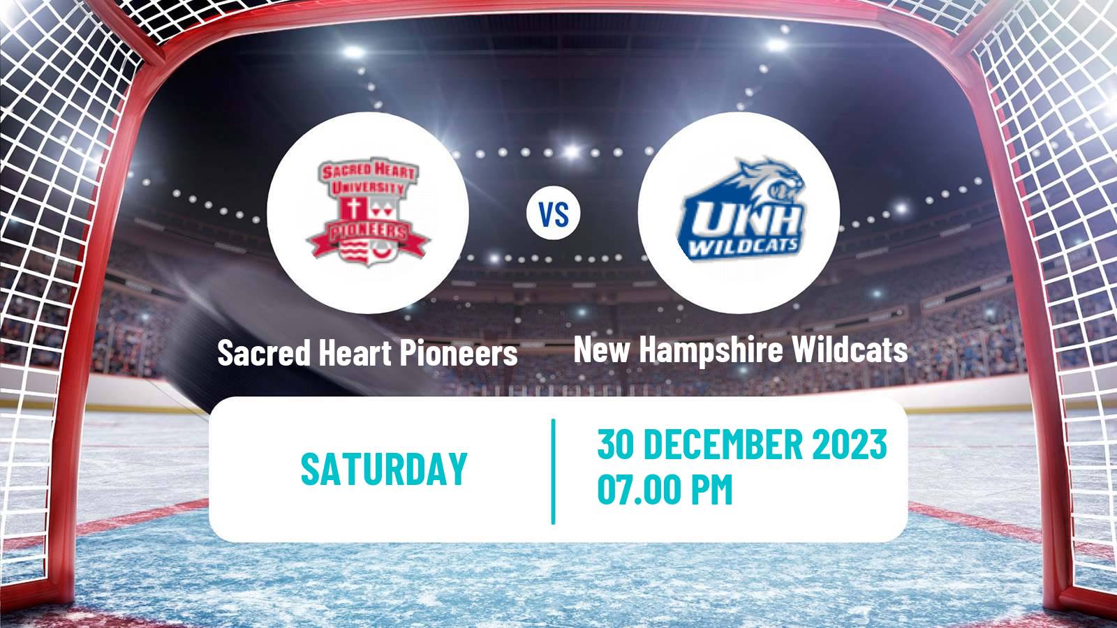 Hockey NCAA Hockey Sacred Heart Pioneers - New Hampshire Wildcats