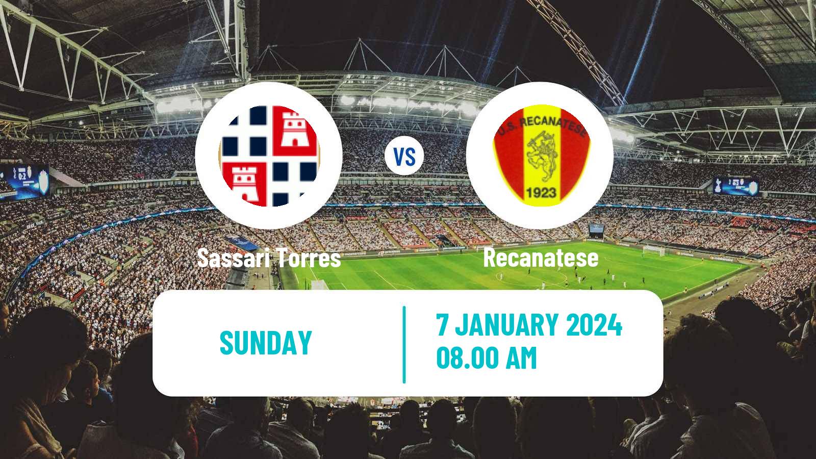 Football Italian Serie C Group B Sassari Torres - Recanatese