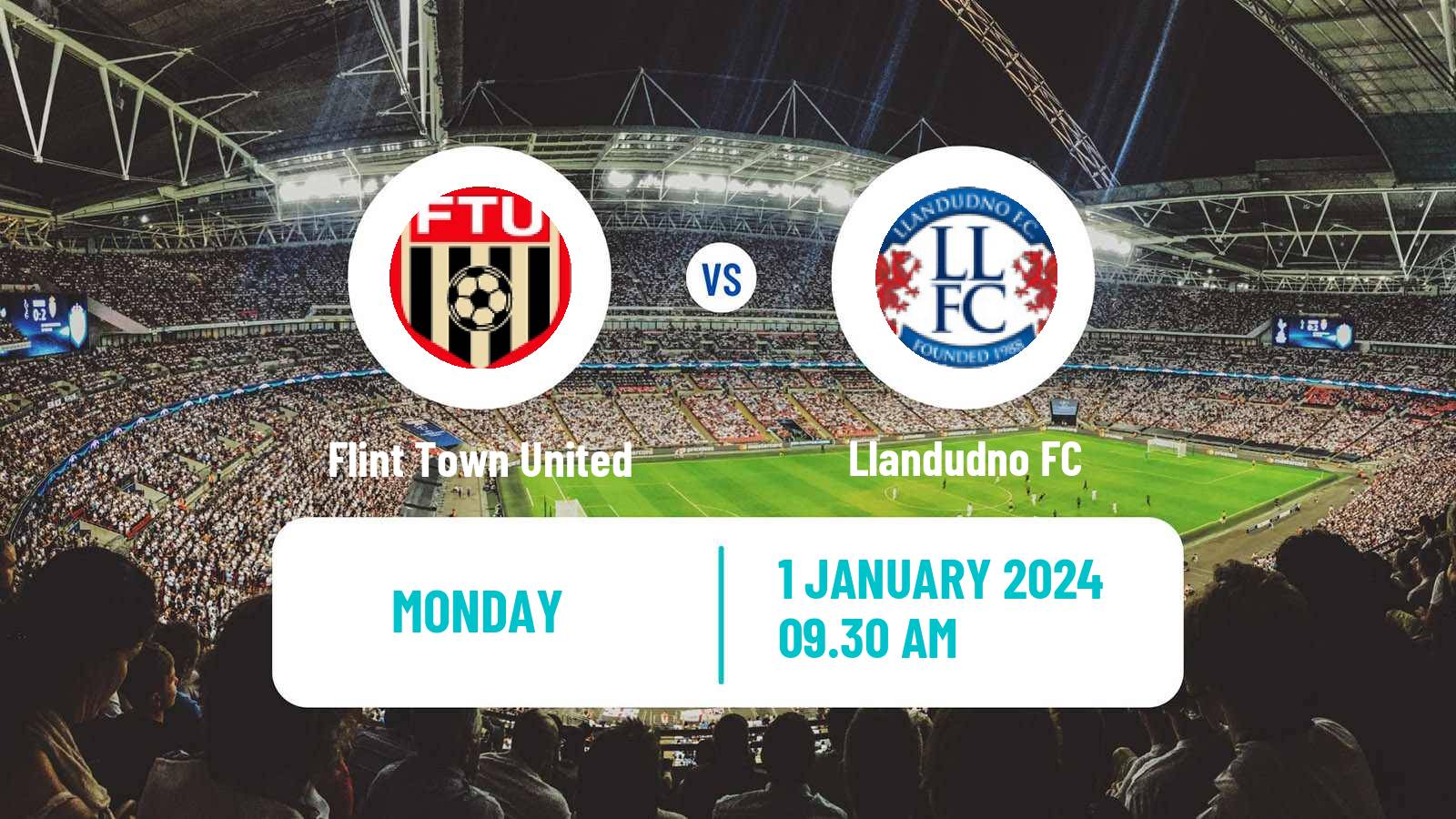Soccer Welsh Cymru North Flint Town United - Llandudno